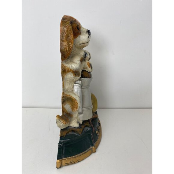 Vintage Three Hands Corp Cast Iron Beagle Dog Doorstop 9.5in Hand Painted - Picture 8 of 8